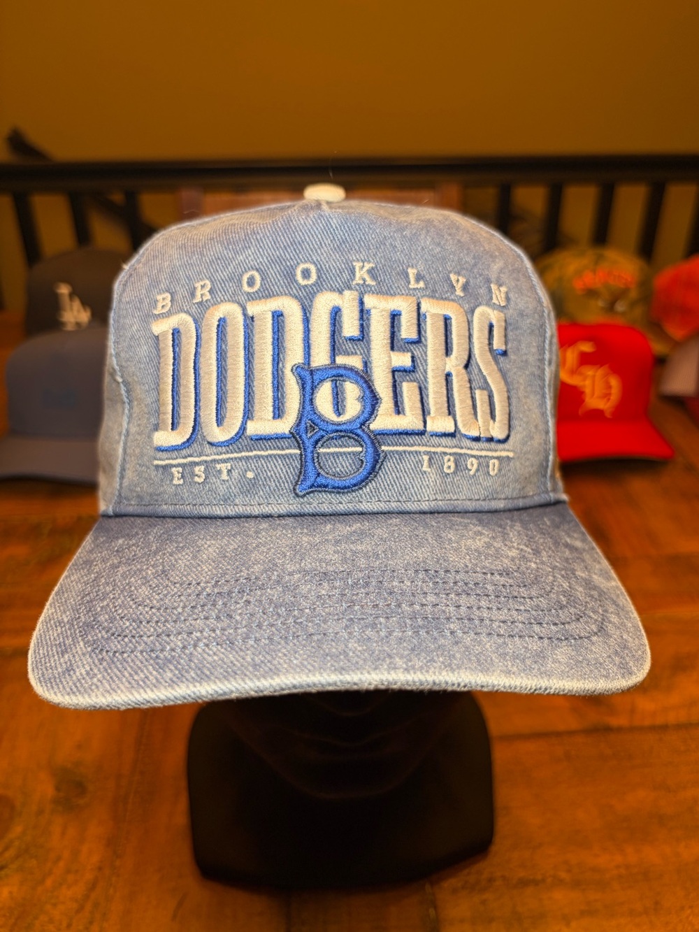 47’ Brooklyn Dodgers Light Blue Denim Baseball Cap